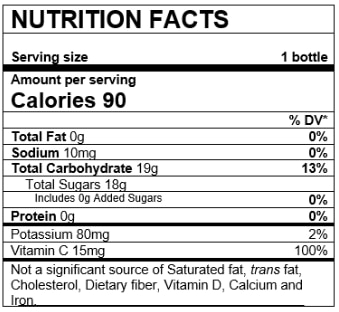 Nutrition Facts Variety Pack Grape